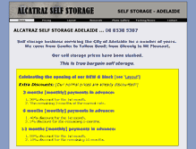 Tablet Screenshot of alcatrazselfstorage.com.au